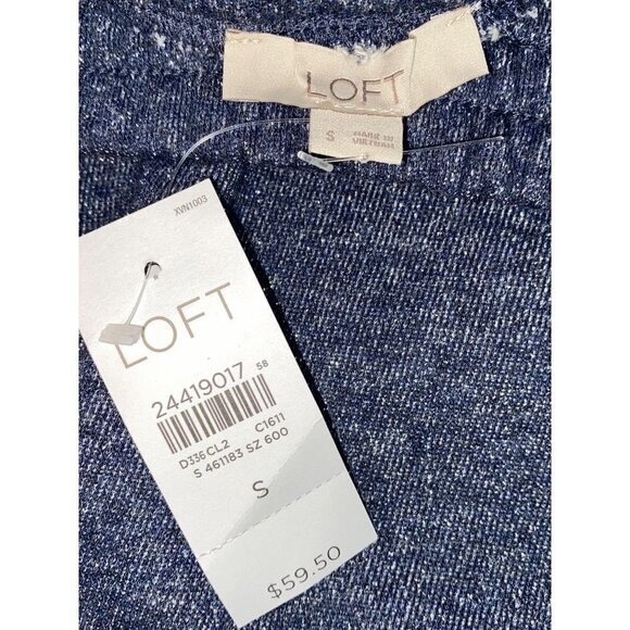 New Loft Metallic Shimmer Ruffle Hem Mini A-Line Pull On Skirt Women's Size Smal - Picture 6 of 9